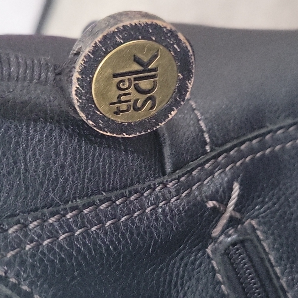 Black leather purse